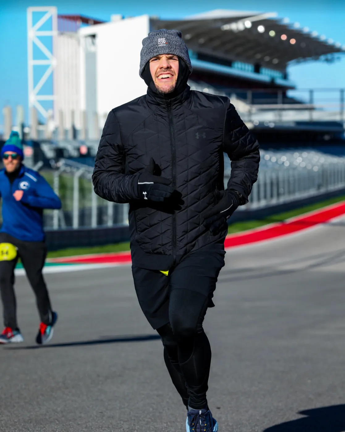 Matthew Brahms running in cold weather